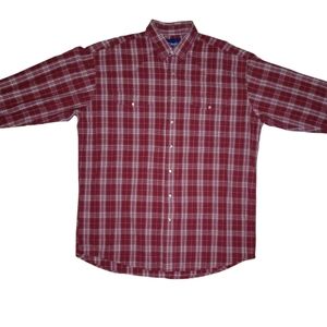 Wrangler Western Long Sleeve Shirt Red Plaid Mens XL